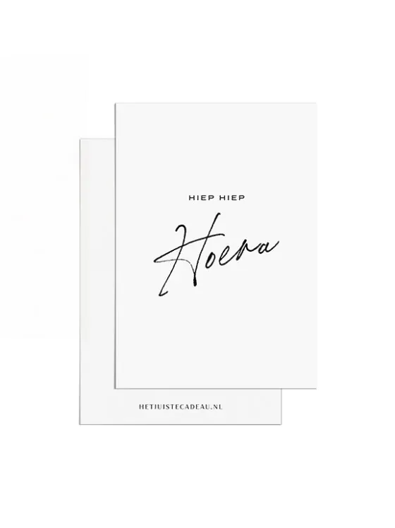 A7kaartje felicitatie - Hiep hiep hoera