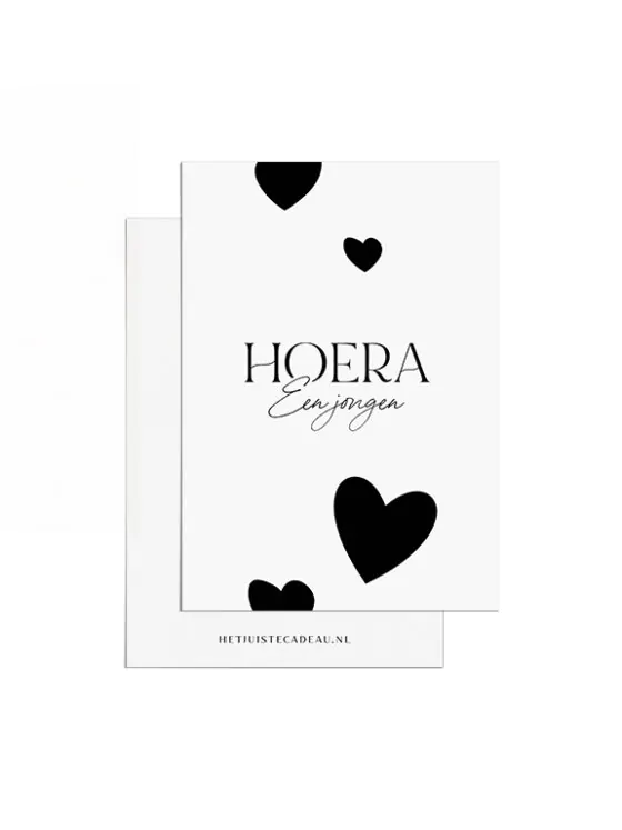 A7kaartje baby - Hoera een jongen