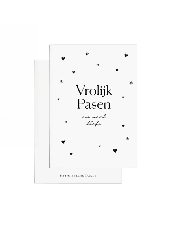 A7kaartje pasen - Vrolijk Pasen en veel liefs