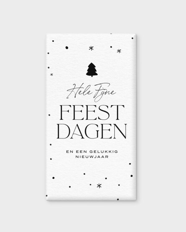 hele fijne feestdagen - chocoladereep Tony Chocolonely chocoladereep cadeautje - Hele fijne feestdagen