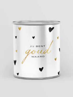 Blikje snoep - Jij bent goud waard