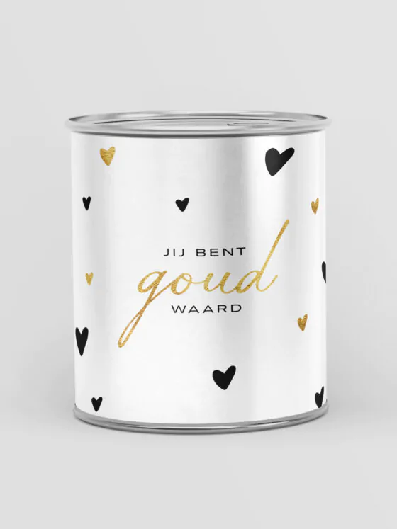 Blikje snoep - Jij bent goud waard
