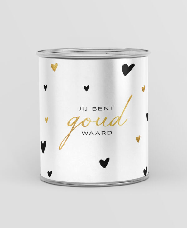Blikje snoep cadeau - Jij bent goud waard
