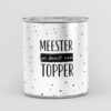 Blikje snoep cadeau - Meester je bent een topper