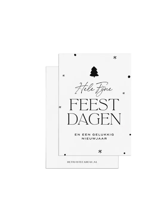 Minikaartje kerst - Hele fijne feestdagen en een gelukkig nieuwjaar