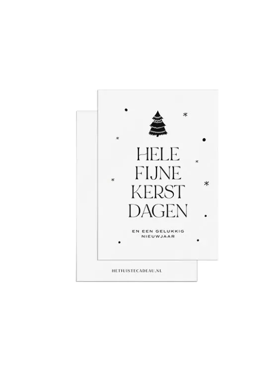 Minikaartje kerst - Hele fijne kerstdagen en een gelukkig nieuwjaar