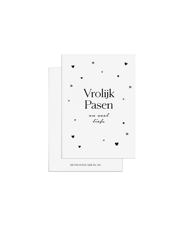 mini vrolijk pasen en veel liefs Minikaartje pasen - Vrolijk Pasen en veel liefs