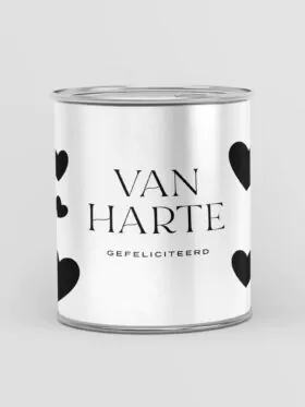 Blikje snoep - Van Harte gefeliciteerd