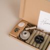 hiep hiep hoera brievenbus cadeau, kaarsen, kandelaar, thee