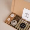 hoera geslaagd - brievenbus cadeau, kaarsen, kandelaar, snoep
