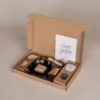 verjaardags Brievenbus cadeau - Thee, snoepjes, geurblokje, schaaltje & minirasp verjaardags Brievenbus cadeau - Thee, snoepjes, geurblokje, schaaltje & minirasp