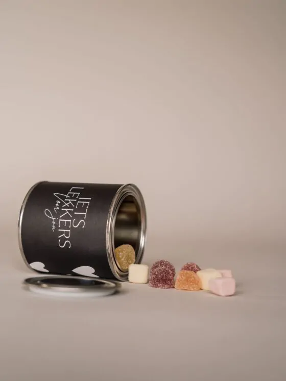 iets lekkers voor jou - snoep blikje cadeau