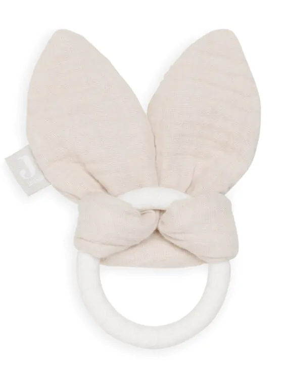 Bijtring Siliconen Bunny Ears - Beige