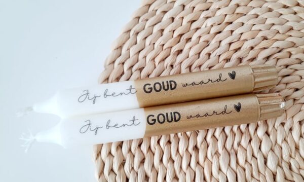 Kaars jij bent goud waard