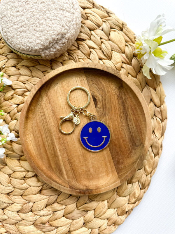 sleutelhanger smile blauw