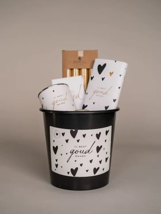 jij bent goud waard cadeau emmer - gevuld