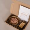 jij bent goud waard brievenbus cadeau - schaaltje, amberblokje roos en rasp jij bent goud waard brievenbus cadeau - schaaltje, amberblokje roos en rasp