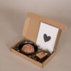 liefs brievenbus cadeau - schaaltje, amberblokje roos en rasp liefs brievenbus cadeau - schaaltje, amberblokje roos en rasp