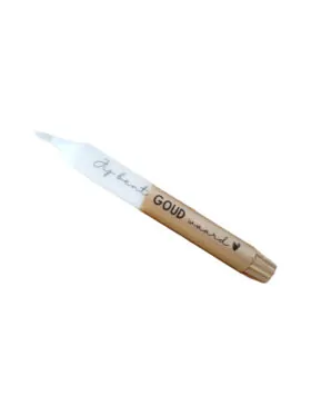 Kaars -1 stuk - Jij bent goud waard - Goud gedipt met wit