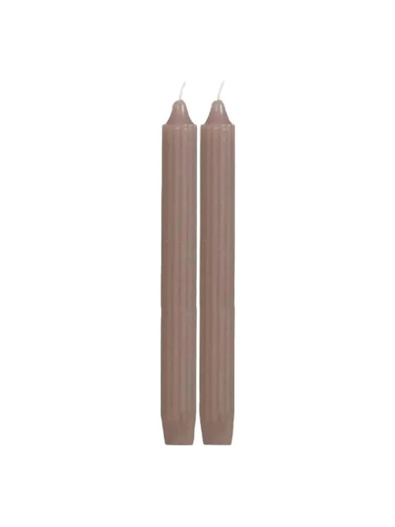 Potlood kaarsen set van 2 - Taupe