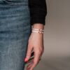 armbandjes roze en wit met een hartje