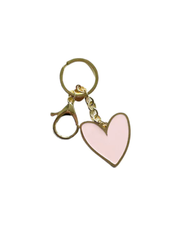 Sleutelhanger hart roze