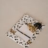 armbandje zwart met goud kleurig hartje