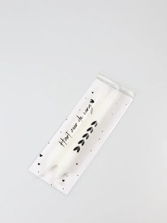 Cadeautje kaarsen - Hart voor de zorg & hartjes