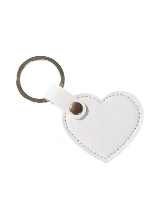 Sleutelhanger hart - Wit