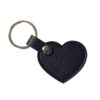 sleutelhanger zwart leer Sleutelhanger hart - Zwart