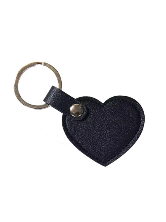 Sleutelhanger hart - Zwart