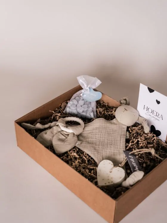 hoera een jongen - kraam cadeau, knuffel, bijtring,Jollein, Zeephartjes en zeehanger