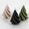 Dennenboom twist kaars klein - Zwart Dennenboom twist kaars klein - Zwart