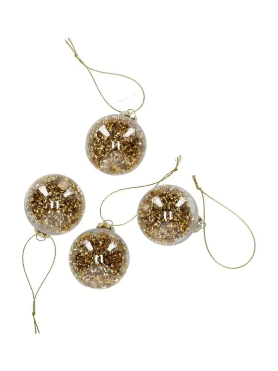 kerstbal goud glitter