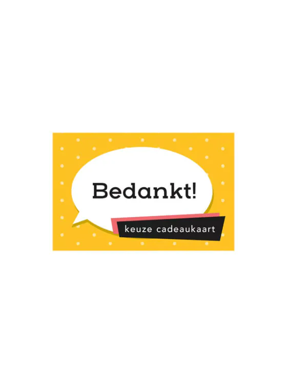 Cadeaubon - Bedankt keuze cadeaukaart