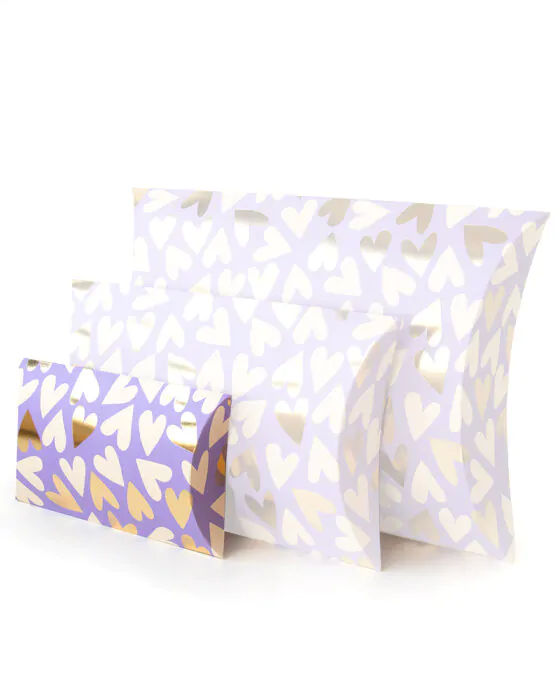 Cadeaudoosje - small - Hearts Lila