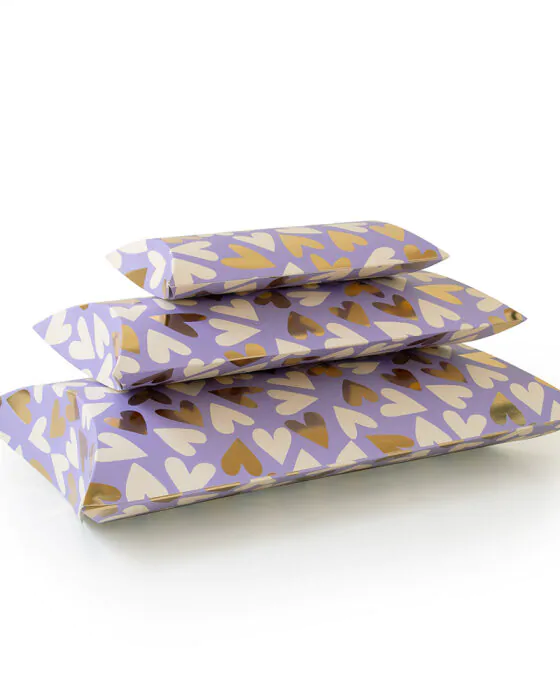 Cadeaudoosje - Medium - Hearts Lila