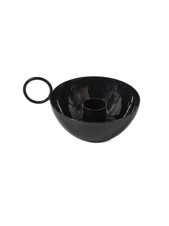 Kaarsenstandaard bowl - Zwart