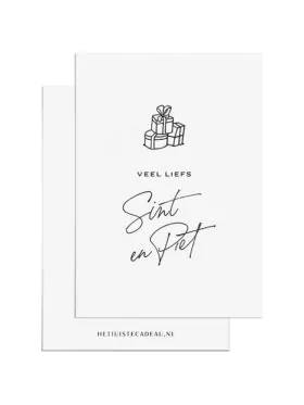 Ansichtkaart sint - Veel liefs sint en piet