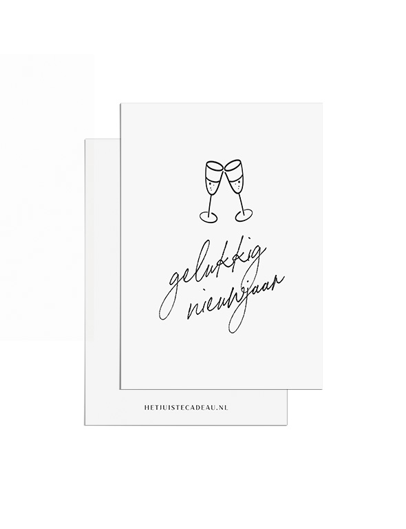 Gelukkig nieuwjaar cadeautje – Kandelaar, kaars & kaartje