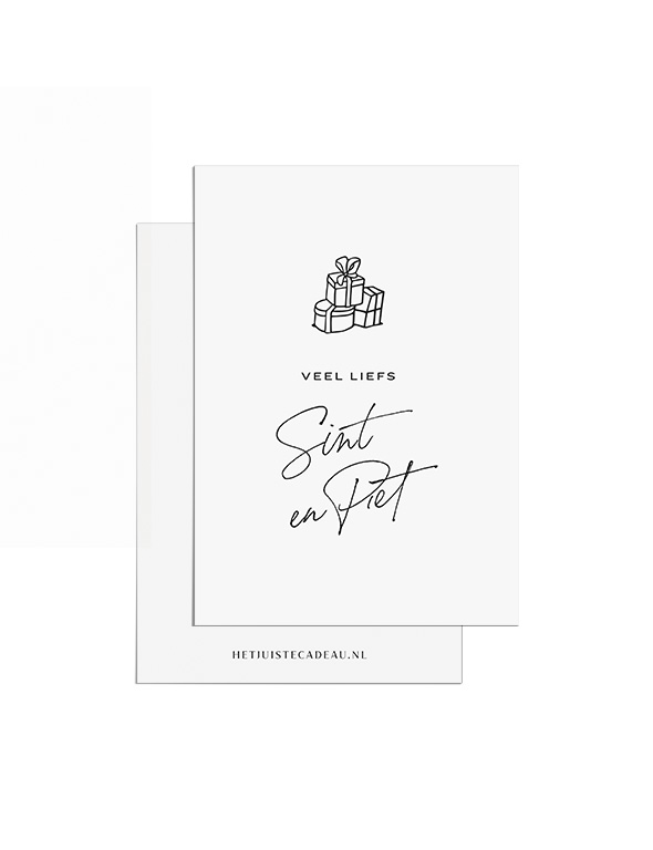 Sint & Piet cadeautje – Kandelaar, kaars & kaartje