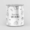 Veel liefs sint en piet blikje Sinterklaas cadeau emmer - Chocoladereep, blikje, kandelaar & kaarsen
