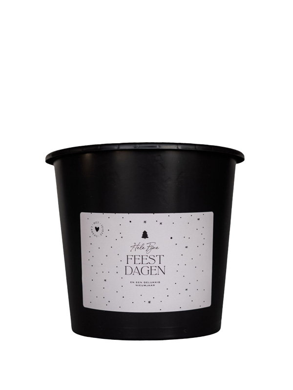 emmer fijne feestdagen groot Cadeau emmer leeg - 5 Liter - Fijne feestdagen