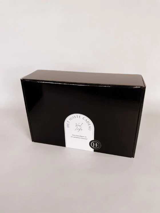 cadeaudoos groot zwart leeg kerst