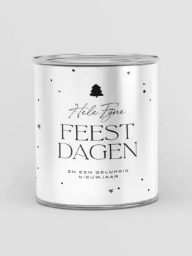 Blikje snoep - Hele fijne feestdagen en een gelukkig nieuwjaar