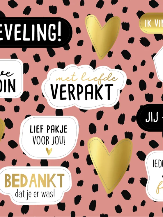 0026286_kp-a5-stickervel-lievelings-25-vellen Stickervel - Lievelings - Zwart, wit & goud