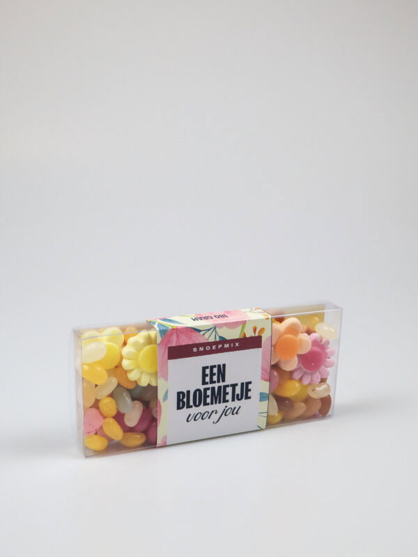 Snoep blister met bloemetjes - Een bloemetje voor jou Snoep blister met bloemetjes - Een bloemetje voor jou