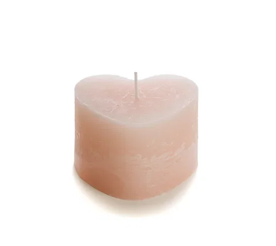 Hartvormige kaars - Licht roze (blush)