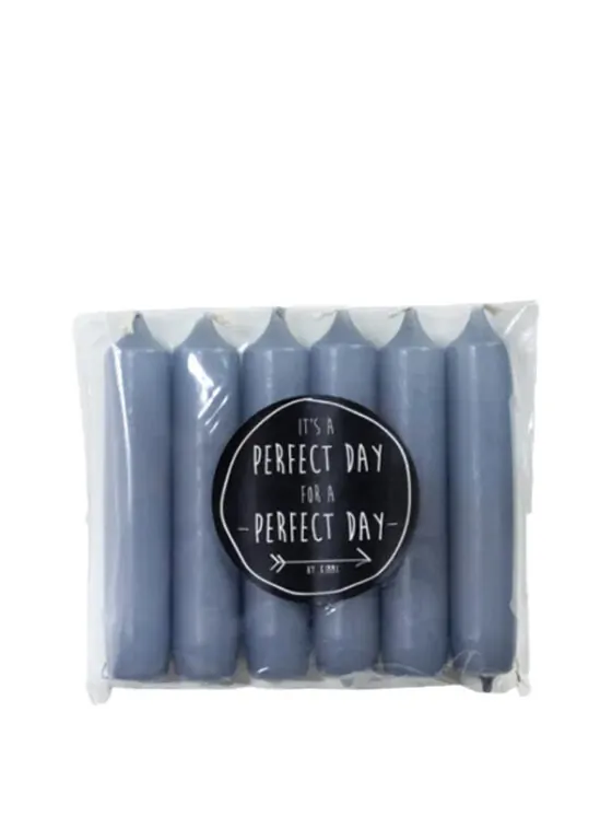 Rustik Lys kleine dinerkaarsen - staal blauw (steelblue) Rustik Lys kleine dinerkaarsen - staal blauw (steelblue)