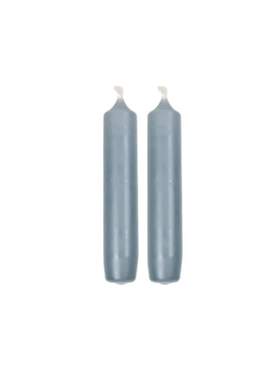 Rustik Lys kleine dinerkaars - 2 Stuks - staal blauw